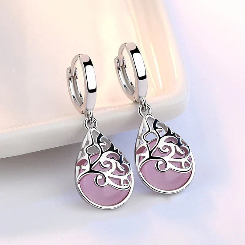 Ysa | Exquisite Tree of Life White Gold Earrings