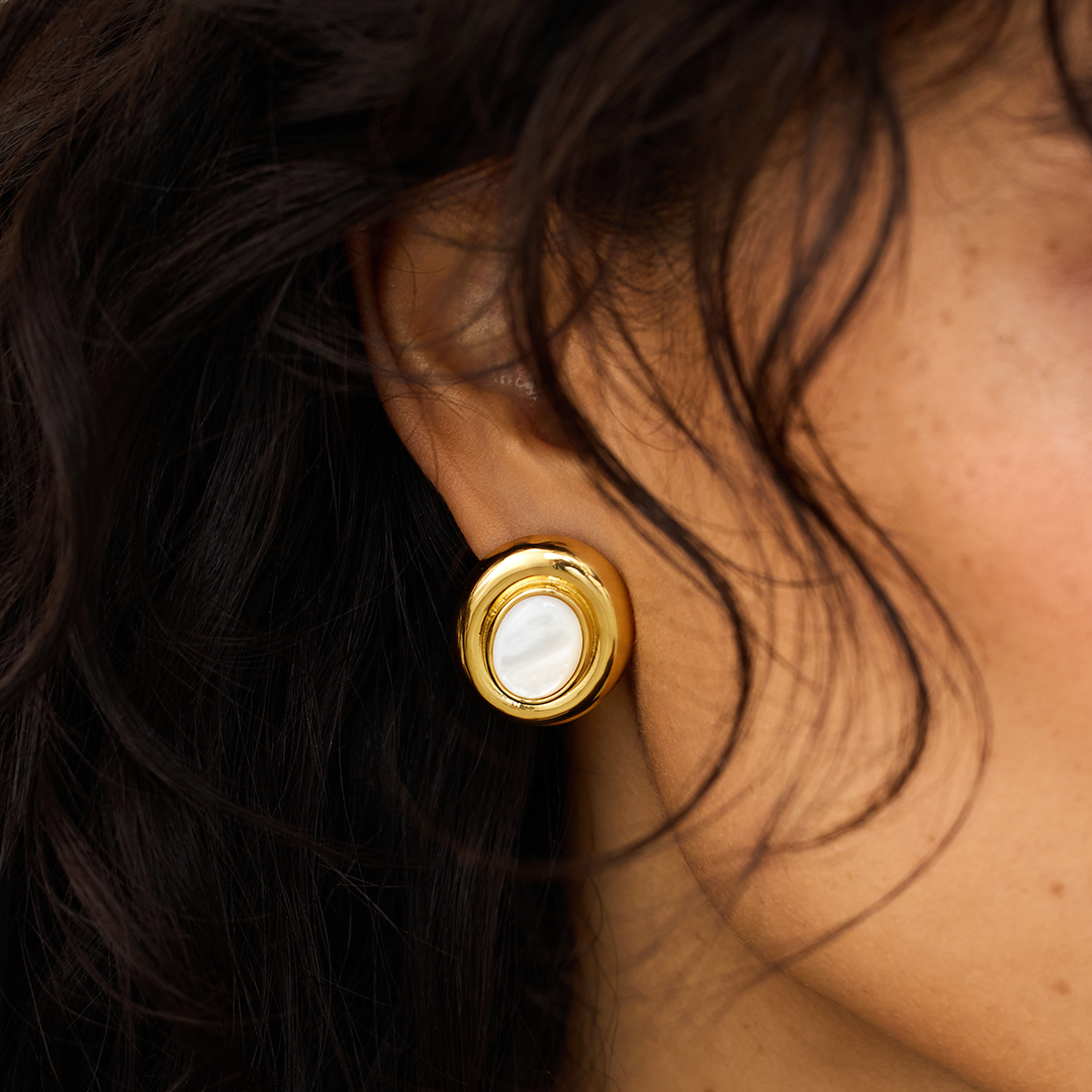 Giselle | Pearl Gold Earrings