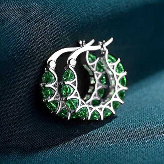 Elena | Marlowe White Gold Hoop Earrings