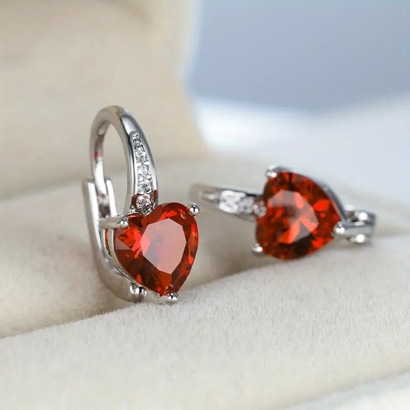 Lunara | Emberelle White Gold Earrings